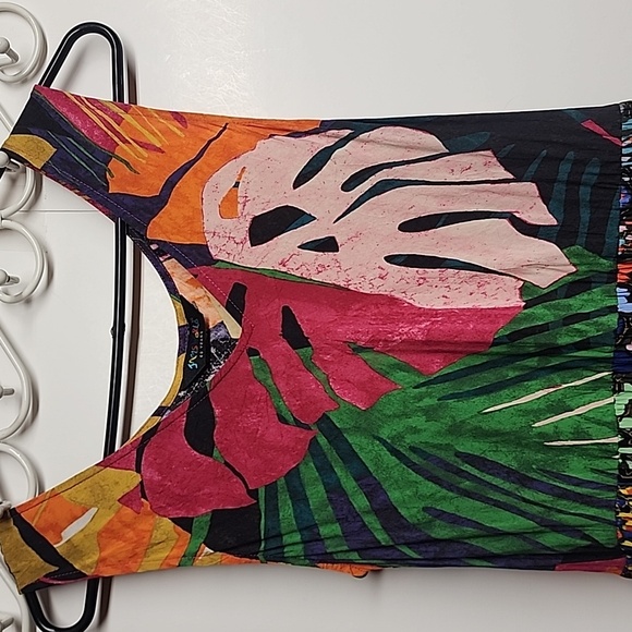 Jams World Fern Grotto Beautiful Vibrant Color Leaf &Floral Maxi Sz S Gardencore - Picture 5 of 16